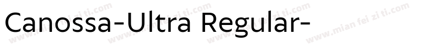 Canossa-Ultra Regular字体转换